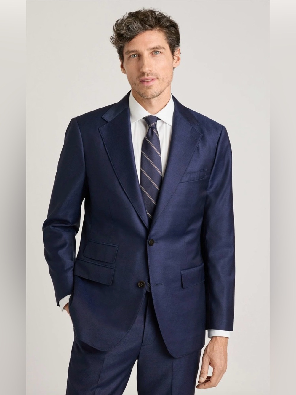 Bonobos Standard Fit Super 150s Wool Suit Navy Blue Men’s